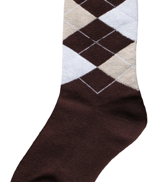 Chaussettes d’équitation marron, beige et blanc, taille 43 à 46