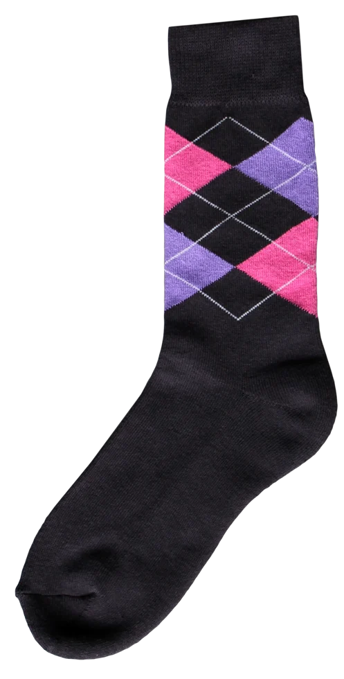 Chaussettes d’équitation gris foncé, rose et violet, pointure 43 à 46 – Image 1