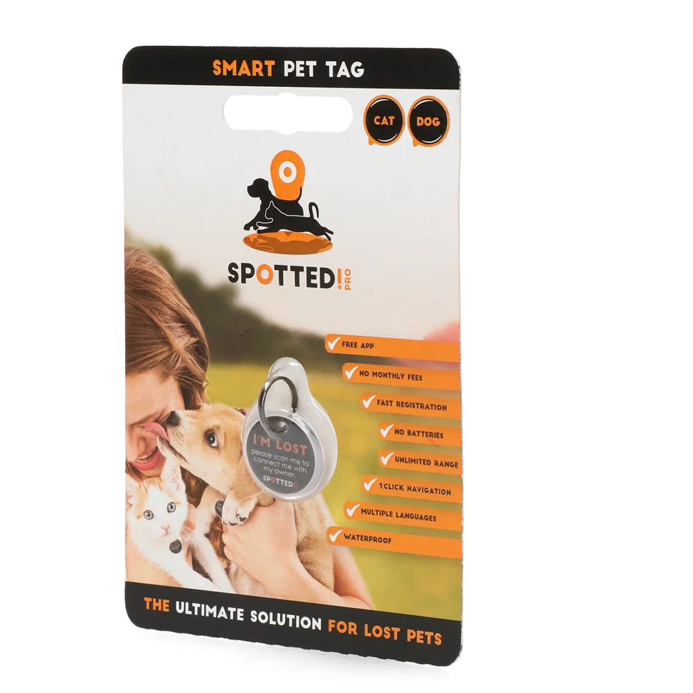 SPOT0009.png Médaille pour animaux S pour chien et chat, imperméable – Spotted! Pro – Image 1