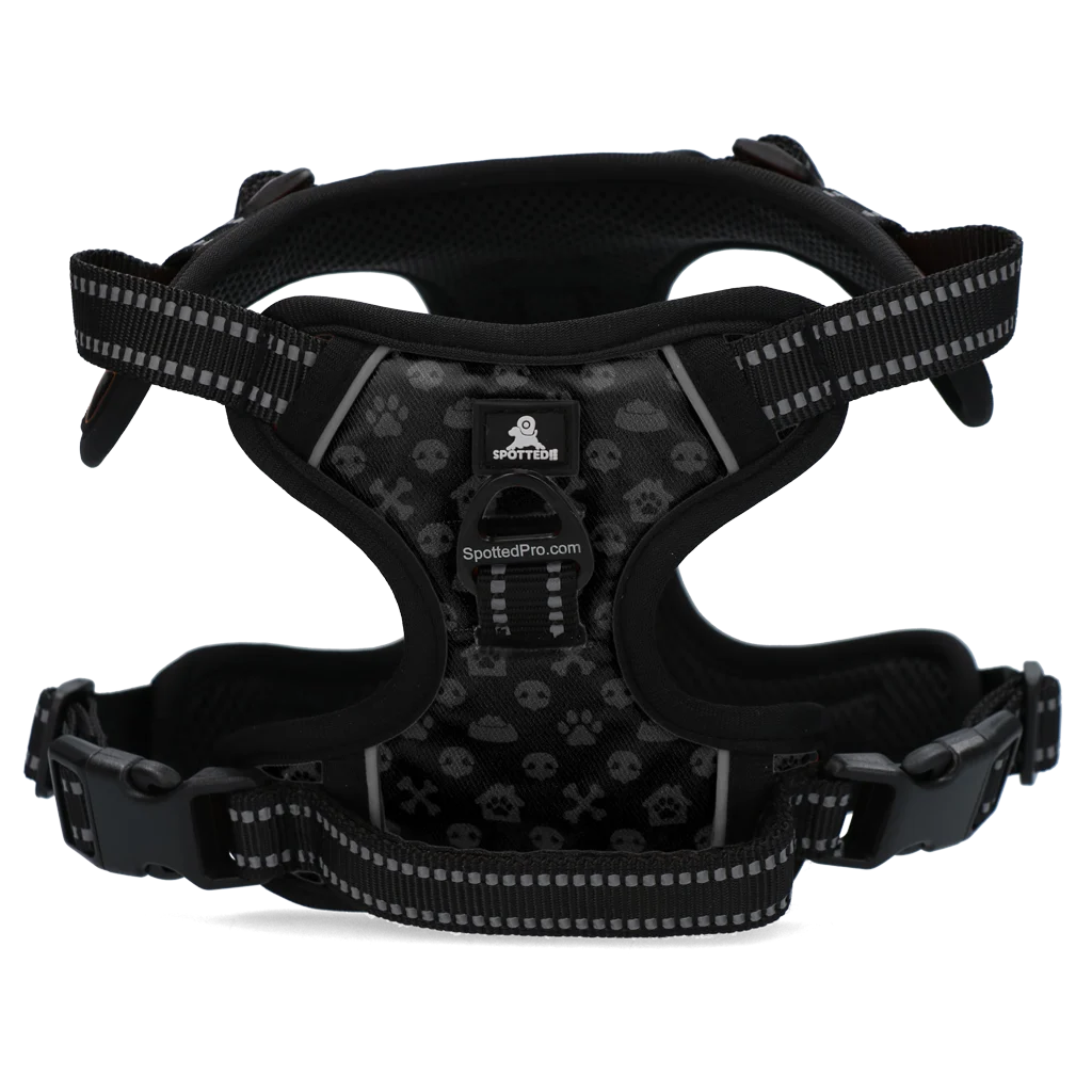 Harnais anti traction pour chien avec poignée, gris foncé XL – Spotted! Pro No Pull – Image 3