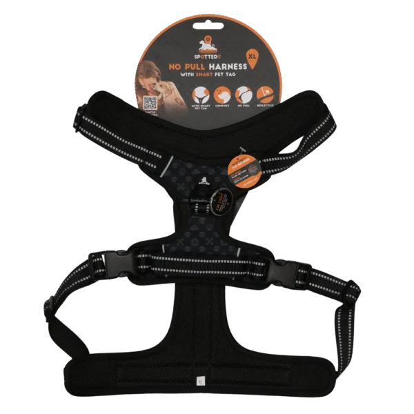 Harnais anti traction pour chien avec poignée, gris foncé XL – Spotted! Pro No Pull