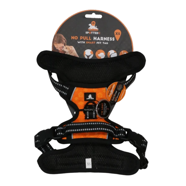 Harnais anti traction pour chien avec poignée, orange XS – Spotted! Pro No Pull