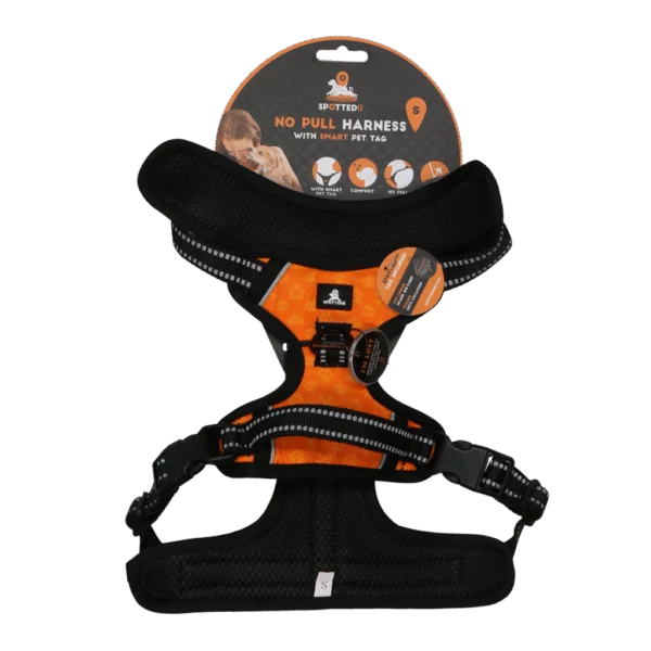 Harnais anti traction pour chien avec poignée, orange S – Spotted! Pro No Pull