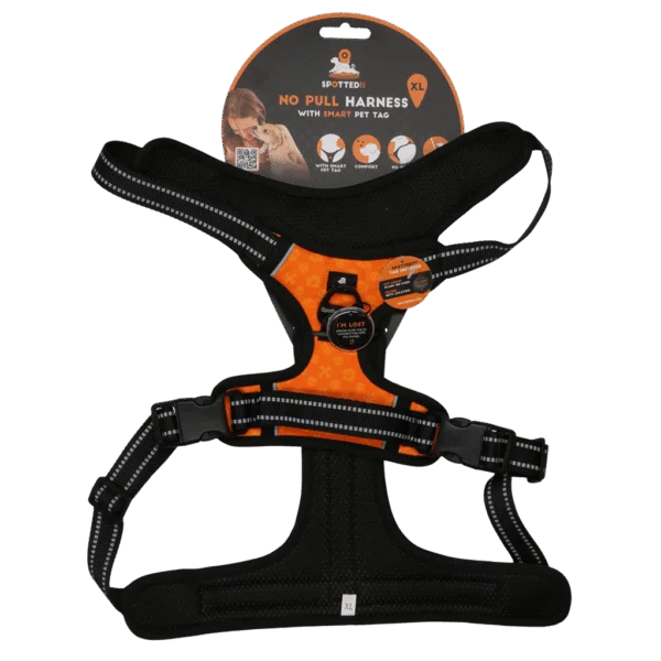 Harnais anti traction pour chien avec poignée, orange XL – Spotted! Pro No Pull