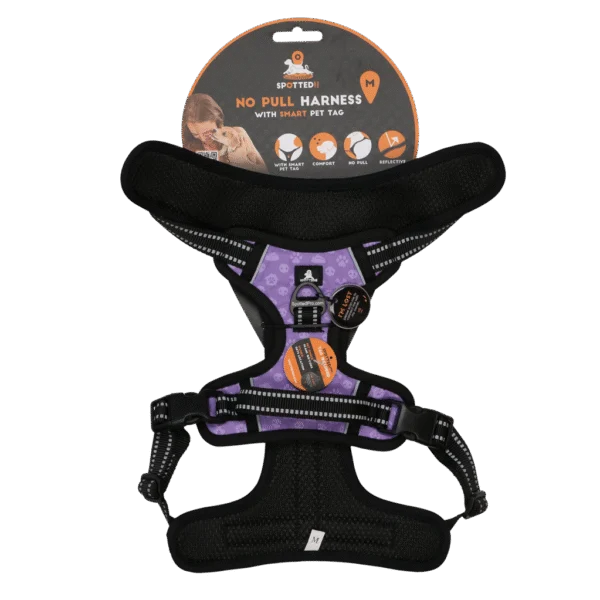 Harnais anti traction avec poignée pour chien, violet, M – Spotted! Pro No Pull
