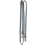 Laisse de dressage en cuir pour chien, grise, 250 cm x 16 mm – Spotted! Pro