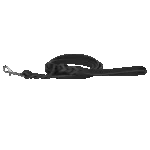 Laisse de présentation en cuir pour chien avec mousqueton, noire, 180 cm x 12 mm – Spotted! Pro