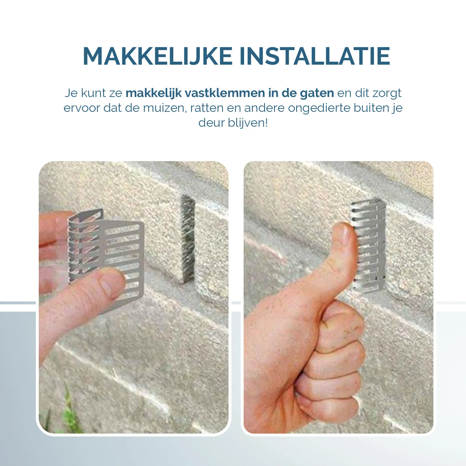 Grille anti nuisibles pour joint vertical en acier inoxydable, 5 cm, 20 pièces – Spouwsafe – Image 6