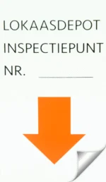 Autocollants de point de contrôle en vinyle résistant à l’eau, 5 x 9 cm, 100 pièces – Hofman Pest Control Inspectiepunt