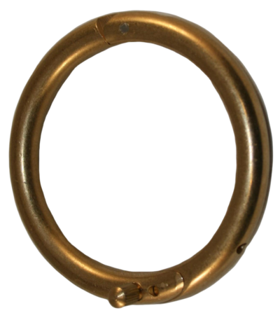 Anneau nasal de taureau en laiton de 61 mm avec vis
