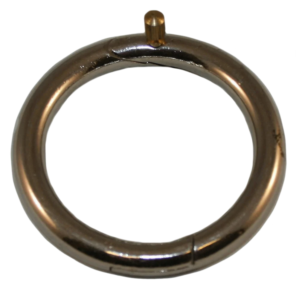 Anneau nasal de taureau en laiton de 52 à 54 mm avec vis – Image 1