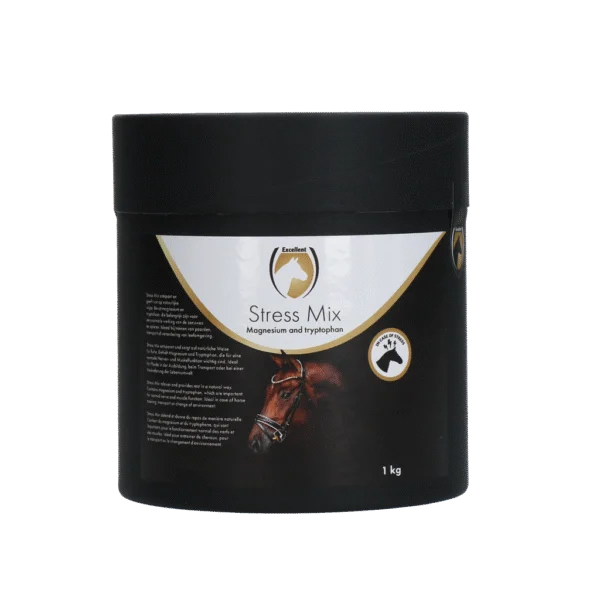 Complément anti stress pour chevaux avec L tryptophane et magnésium, 1 kg – Excellent Horse No Stress Mix