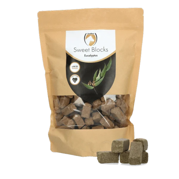 Friandises pour chevaux à l’eucalyptus, pauvres en sucre, 1 kg – Excellent Horse Sweet Blocks