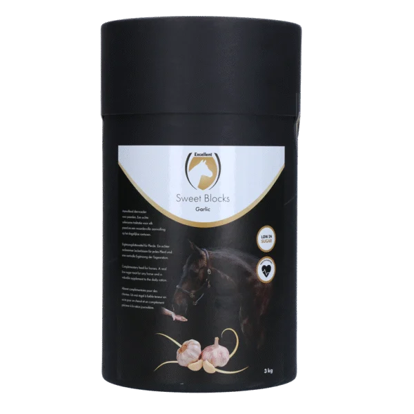 Friandises pour chevaux à l’ail, pauvres en sucre, 3 kg – Excellent Horse Sweet Blocks