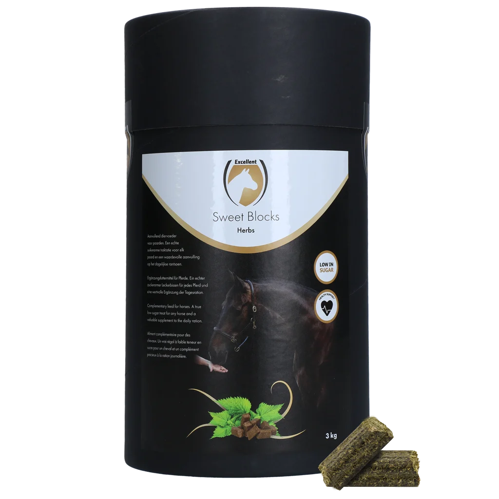 Friandises pour chevaux aux herbes, 3 kg – Excellent Horse Sweet Blocks Herbs – Image 1