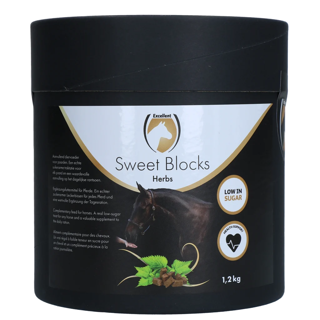 Friandises pour chevaux aux herbes, 1,2 kg – Excellent Horse Sweet Blocks Herbs – Image 1