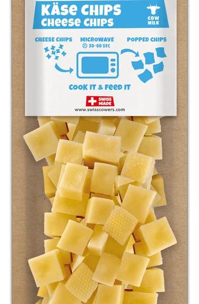Dés de fromage à cuire pour chiens – SwissCowers Cheese Chips