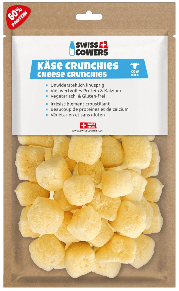 Friandises au fromage pour chien, croustillantes, 28 récompenses – SwissCowers Cheese Crunchies Original – Image 1