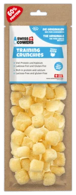 Friandises d’éducation au fromage pour chiens, 30 récompenses – SwissCowers Cheese Crunchies Training Original