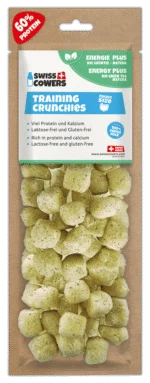 Friandises d'entraînement pour chiens au fromage et au thé vert, 30 récompenses – SwissCowers Cheese Crunchies Training Energy Plus