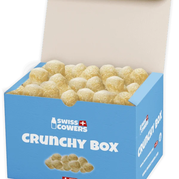 Friandises au fromage pour chiens, croustillantes, 118 récompenses – SwissCowers Cheese Crunchies Crunchy Box