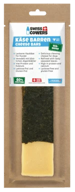 Barre de fromage pour chien aux algues, sans lactose – SwissCowers Cheese Bars Seaweed L