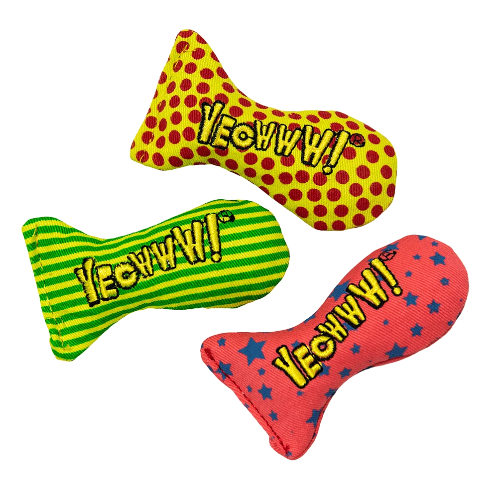 Sardines, jouets pour chat à la cataire – Yeowww! Stinkies Catnip Sardines Trio – Image 4