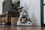 Tente tipi pour chat avec coussin, 42 x 56 cm – Takara Tipi Violet Flower – Image 2