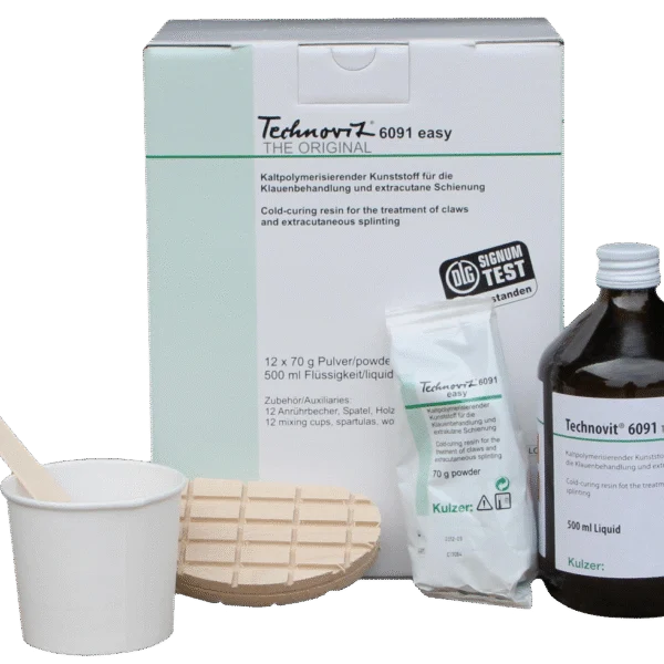 Kit de traitement des sabots pour 12 traitements, 12 x 70 g – Kulzer Technovit 6091 Easy