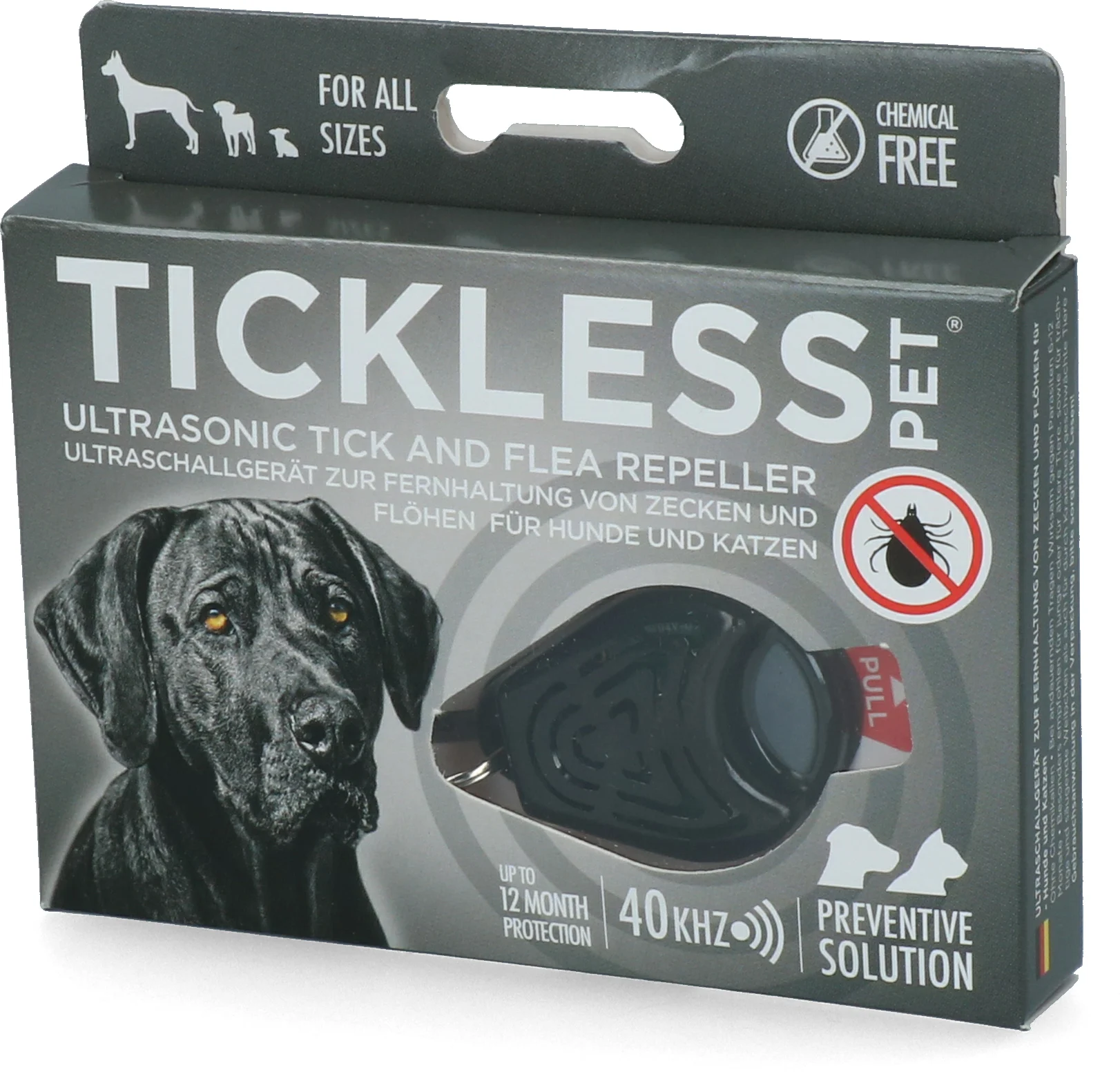 Répulsif à tiques et puces pour chien et chat à ultrasons, noir – Tickless Pet – Image 2