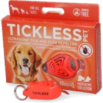 Répulsif à tiques et puces pour chien et chat à ultrasons, orange – Tickless Pet