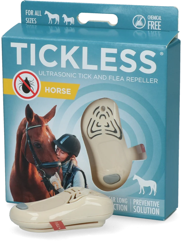 Répulsif anti tiques à ultrasons pour chevaux, beige – Tickless Horse – Image 1