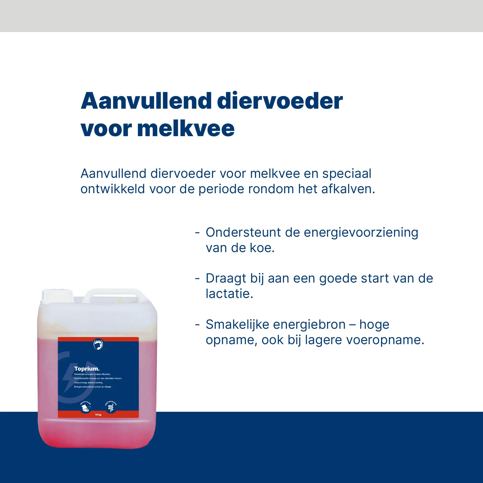 Aliment complémentaire pour vaches laitières autour du vêlage, 10 kg – Excellent Toprium – Image 2