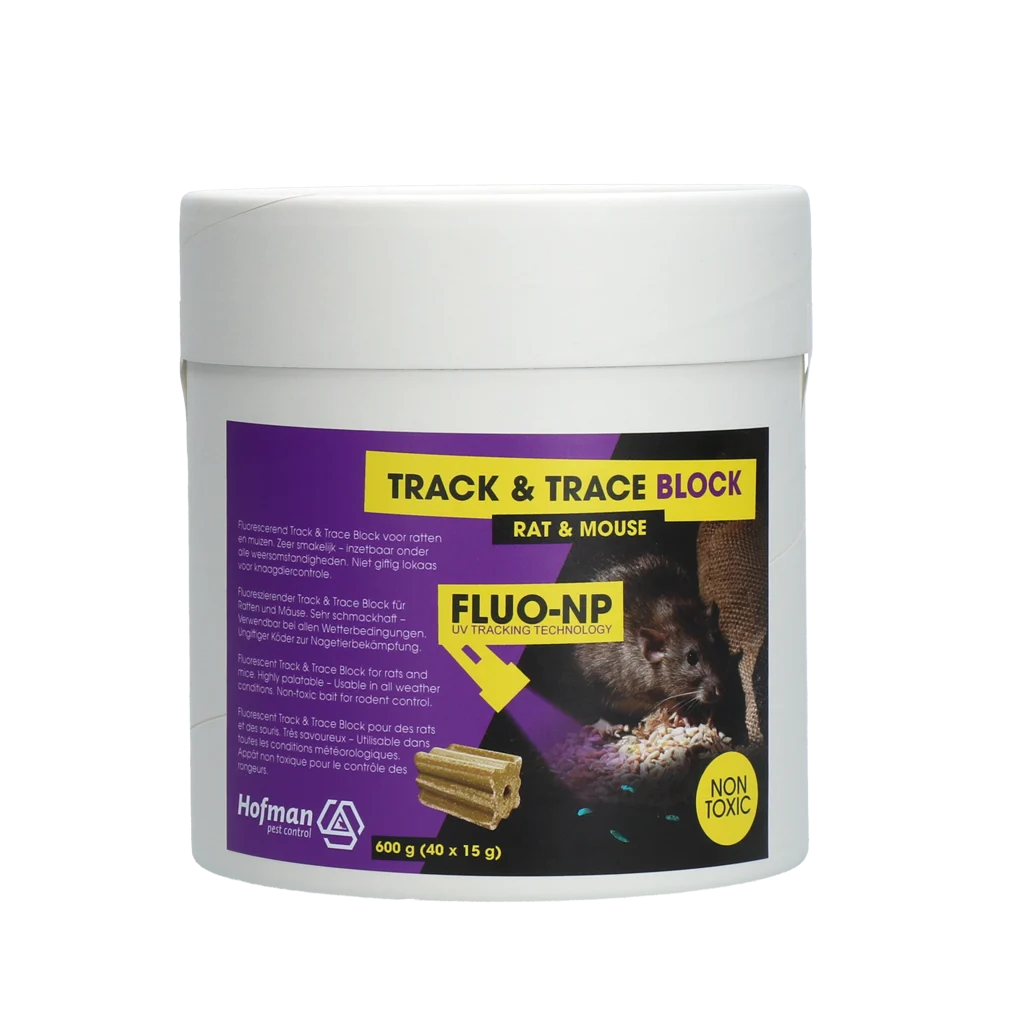 Bloc de monitoring pour souris et rats, fluorescent, 40 x 15 g – Fluo-NP Track & Trace Block – Image 1