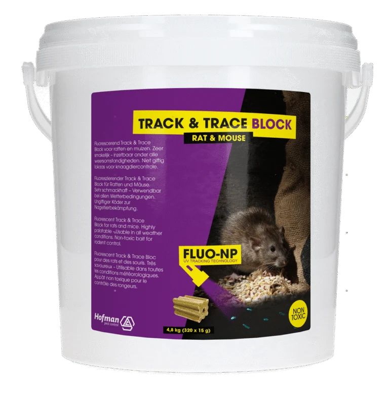 Bloc de suivi fluorescent pour souris et rats, 320 x 15 g – Fluo-NP Track & Trace Block