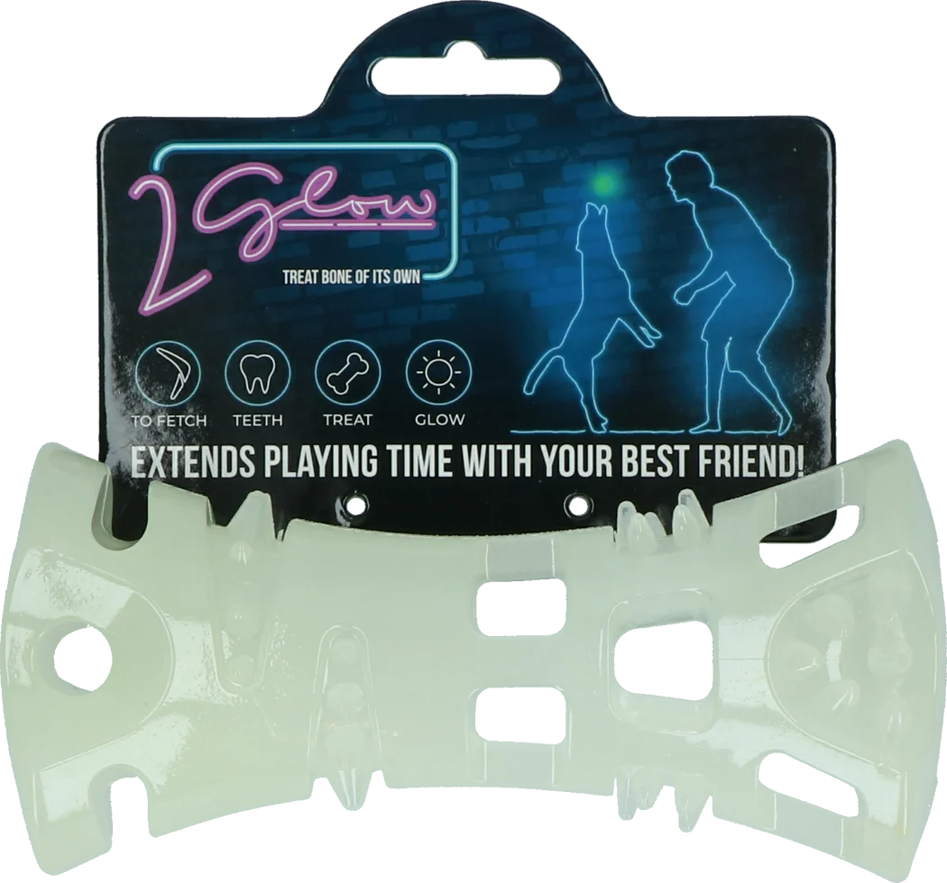 Os à mâcher lumineux pour chien – 2 Glow Treat Bone of it's Own – Image 1