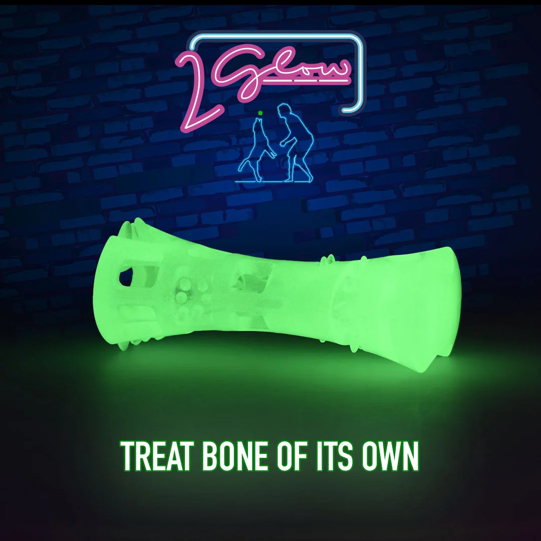 Os à mâcher lumineux pour chien – 2 Glow Treat Bone of it's Own – Image 3