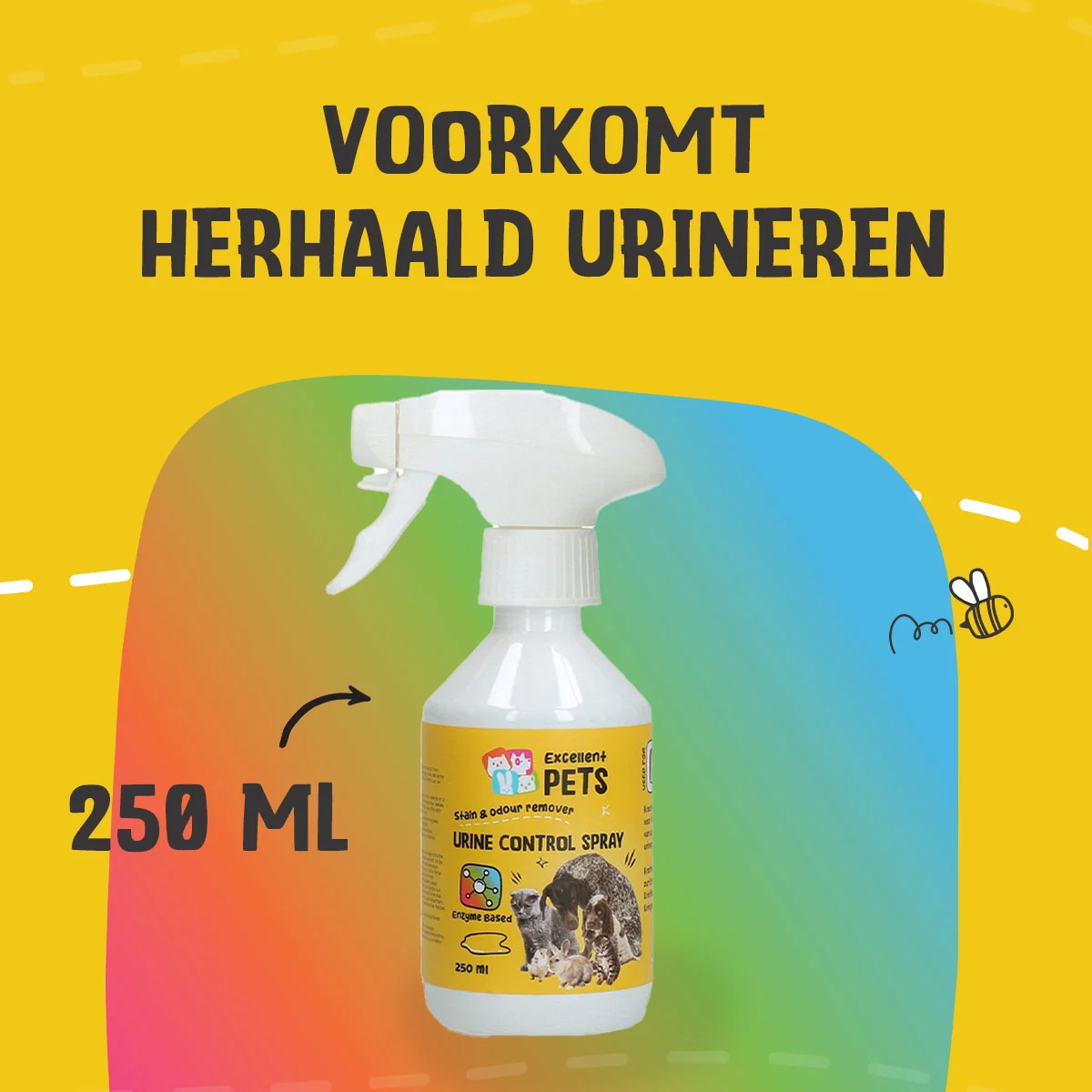 Spray contre les taches et les odeurs d’urine 250 ml – Excellent Pets Urine Control Spray – Image 4