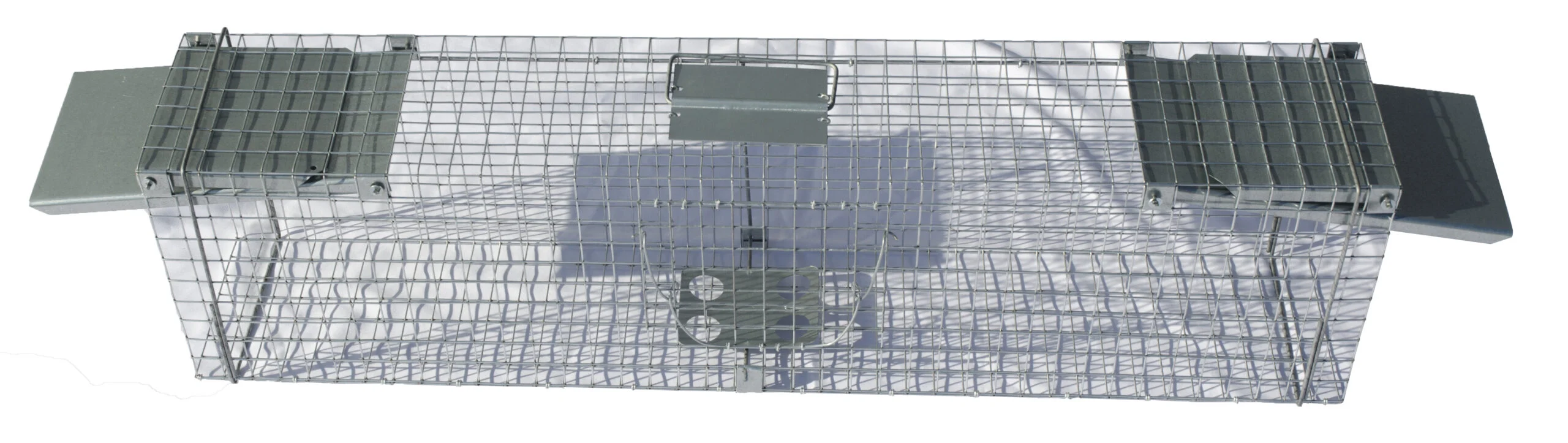 Piège tunnel en acier galvanisé pour martres et rats, 102 x 20 x 27 cm – Hofman Pest Control – Image 3
