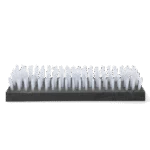 Brosse pour veaux à poils en nylon, blanche, 45 x 15 cm