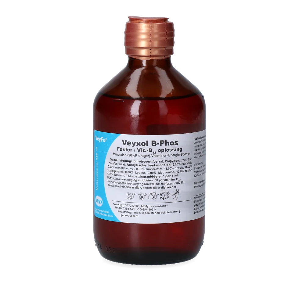 Aliment complémentaire pour vaches laitières avec phosphore et vitamine B12, 250 ml – Veyx Veyfo Veyxol B-Phos – Image 1