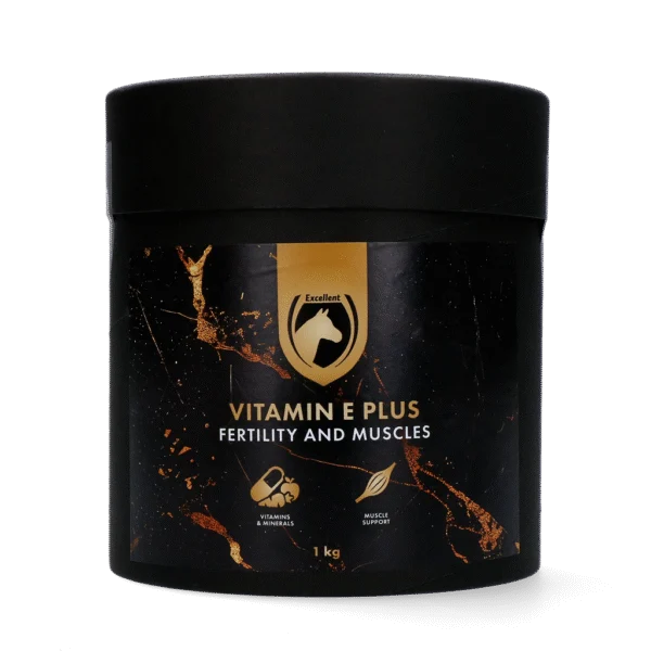 Complément de vitamine E pour chevaux avec lysine et sélénium, 1 kg – Excellent Horse Vitamin E Plus