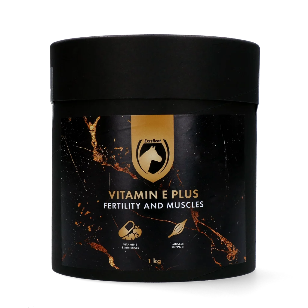 Complément de vitamine E pour chevaux avec lysine et sélénium, 1 kg – Excellent Horse Vitamin E Plus – Image 1