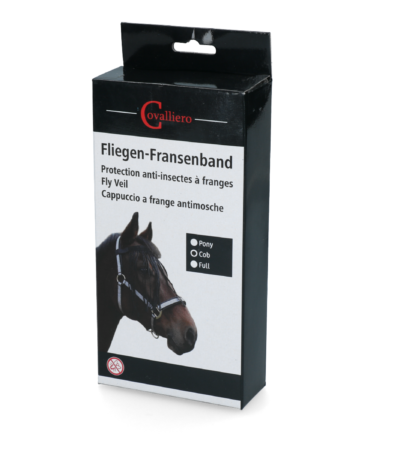 Frontal contre les mouches pour chevaux avec fermeture autoagrippante, taille Full Cob