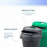 Conteneur pour aliments avec fermeture à vis, 70 l, noir – Image 4