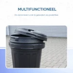 Conteneur pour aliments avec fermeture à vis, 70 l, noir – Image 5