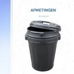Conteneur pour aliments avec fermeture à vis, 70 l, noir – Image 6