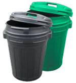 Conteneur pour aliments avec fermeture à vis, 70 l, noir