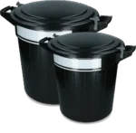 Conteneur à aliments avec couvercle et fermeture, 40 l – Vplast – Image 2