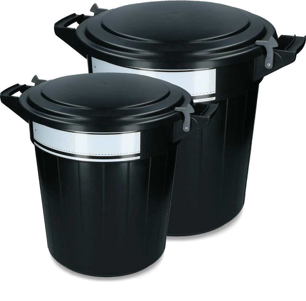 VOER00007_VOER00008GROEP_variatie.png Conteneur à aliments avec couvercle et fermeture, 40 l – Vplast – Image 1